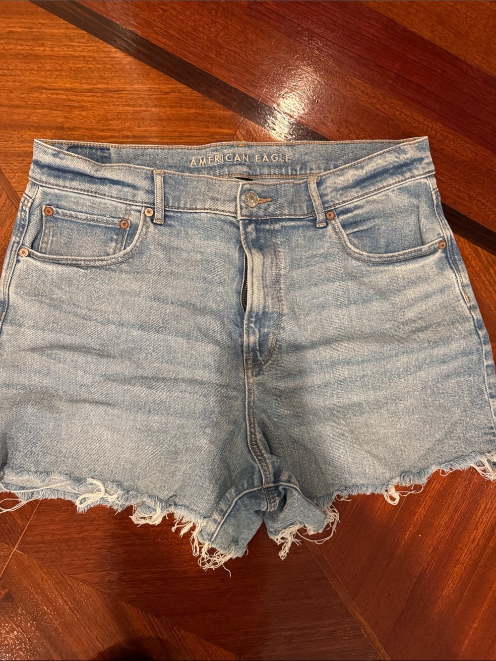 American Eagle Outfitters Light Wash Denim Cutoff Shorts